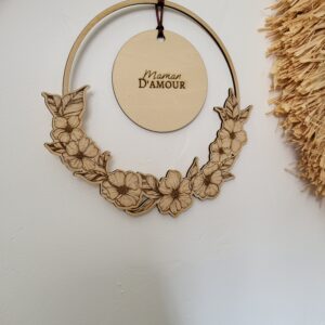 Suspension fleurs à message personnalisé