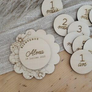 Cartes étapes fleurs (naissance - 1 an)